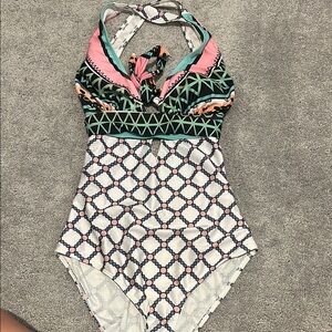 Colorful Geometric One-Piece Swimsuit